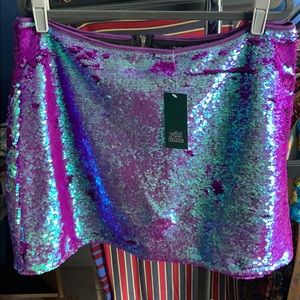 Wild fable sequin skirt. Purple and teal XL
